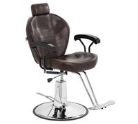 Marrone Poltrona da parrucchiere Ilford con poggiatesta e poggiapiedi - Altezza 52 - 64 cm - 150 kg - Marrone | physa
