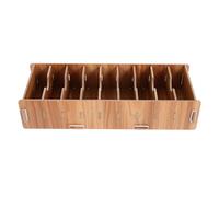 Marrone Portabiglietti da Visita Vintage Organizer in Legno , da Scrivania | Scatolina con Divisorio Rimovibile, Finitura Liscia, per Ufficio e Studio, Adatta a Carte e Biglietti
