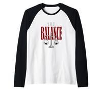 Marrone Rosso Borgogna Colore Amore Soldi Equilibrio Maroon Borgog Maglia con Maniche Raglan