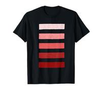Marrone Rosso Borgogna Grunge Sfumature Strisce Maroon Maglietta