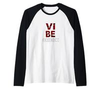 Marrone Rosso Borgogna Vibe Check Maroon Rosso Borgogna Grafica Maglia con Maniche Raglan