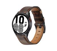 (Marrone scuro 3) Cinturino in vera pelle per Samsung Galaxy Watch 4/classic/active 2 46 mm/42 mm/40