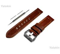 Marrone Scuro Spazzolato Pelle Fascia per Garmin Approach S50,S44,S40 & D2 Aria