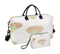 Marrone Sole Mongolfiera Decorativo Grande Viaggio Duffel Bagaglio Palestra Carry on Borse da viaggio con Cinghia Regolabile per Viaggio Multifunzionale bolso de para Mujer Avion