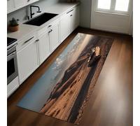 Marrone Tappeto Cucina 50x180 cm Carri armati da guerra Lavabile Multiuso Resistente Passatoia Cucina Antimacchia Sotto Lavandino Fornelli