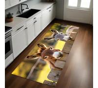 Marrone Tappeto Runner 50 x 220 cm Animale Asinello Tappeto Cucina Antiscivolo Passatoia Antimacchia Multiuso Casa Corridoio