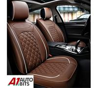 Marrone Trapuntata Diamante Ecopelle Sedile Anteriore Cover Per Renault Clio