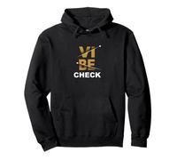 Marrone Vibe Check Brown Grafica Felpa con Cappuccio