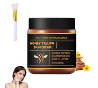 Marroomi Tallow Honey Balm,Grass-Fed Beef Tallow Balm with Raw Honey, Whipped Moisturizer for Face & Body, Deeply Nourishing (1PC, ONE SIZE)