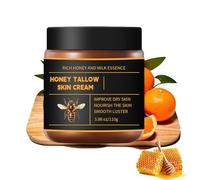 Marroomi Tallow Honey Balm, Tallow and Honey Balm for Face, 100% Organic Whipped Beef Tallows Face Moisturizer with Raw Honeys and Beeswax, Deep Nourishing (1pcs)