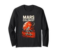 Mars Colonist, esploratore spaziale retrò da uomo Maglia a Manica
