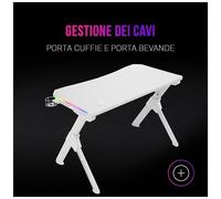 MARS GAMING - Bureau Gamer Mars Gaming Mgd Rgb (blanc)