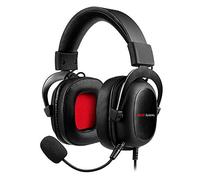 Mars Gaming Cuffie Surround 7.1, Driver 53 mm, Microfono Staccabile, Nero/Rosso, 1