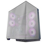 MARS GAMING MC-3GFPRO, Case da Gioco ATX, Triplo Vetro Cromato, 2X Ventole ARGB Posteriori 120 mm, Supporto verticale Schede Grafiche, PC Tower Raffreddamento a Liquido fino a 360 mm, Fibra Carbonio