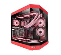 Mars Gaming MC-3T Mid-tower ATX triplo vetro temperato 3 slot PCI verticali USB-C 3.0 Rosso