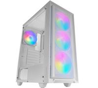 Mars Gaming MC-AIR ATX Custodia da gioco 4 ventole FRGB Vetro temperato frontale a rete da 12 cm Bianco