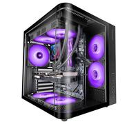 Mars Gaming Mc-curv Case da gioco ATX con tripla curvatura, vetro temperato, doppia camera, USB-C, nero