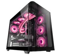 Mars Gaming MC-FUSION Gaming ATX Curvo Continuo Vetro Temperato Doppia Camera Nero