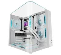 Mars Gaming Mc-infiniolite ATX Gaming Case con pannello superiore in vetro temperato, doppia fotocamera, bianco