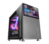 Mars Gaming Mc-lcd Tower Custom Micro-atx Ips Schermo LCD Pannello modulare in vetro temperato da 8" Nero