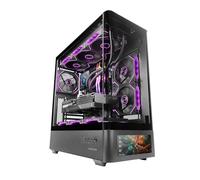 Mars Gaming MC-LCDPRO Case Gaming ATX Schermo LCD IPS 7.2" Personalizzabile Vetro Temperato Curvo Frontale e Laterale Struttura a Doppia Camera Supporto Raffreddamento a Liquido fino a 360mm Nero