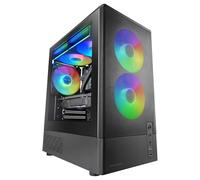 Mars Gaming MC-ONYX, Case Gaming MicroATX, Frontal Mesh Metallico, Finestra Laterale in Vetro Temperato, 3x Ventole ARGB FDB, Doppia Camera, Raffreddamento Liquido fino a 240mm, Nero