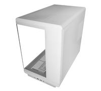 MARS GAMING MC-REV, Case Gaming ATX, Doppio Vetro Temperato, 3x Ventole ARGB Invertite 12cm, Montaggio Verticale GPU, Tower PC con Supporto Raffreddamento a Liquido fino a 360mm, Bianco