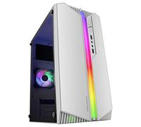 Mars Gaming MC-S1 Bianco, Case PC Gaming Compatto Micro-ATX, Illuminazione ARGB 12 Modalità, Ventola FRGB, Finestra Laterale Completa