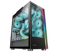 Mars Gaming Mc-ult Custom Gaming Case Xxl E-atx doppio vetro temperato + porta laterale nera