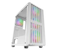 Mars Gaming MC-VAULT Custodia da gioco ATX 4 ventole ARGB 12 cm Rete frontale in vetro temperato Bianco