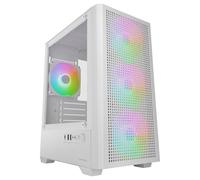 Mars Gaming MC-VECTOR, Case PC Gaming Micro-ATX e Mini-ITX, 4x Ventole ARGB FDB 120mm, Vetro Temperato, Frontale Mesh, Doppia Camera, Supporto Raffreddamento Liquido 120mm, USB-C, Bianco