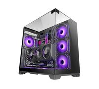 Mars Gaming MC-VISION, Case Gaming ATX, Triplo Vetro Temperato Senza Cornice, Struttura a Doppia Camera, Compatibile con Schede Madri a Connettore Inverso, Supporto Raffreddamento a Liquido, Nero