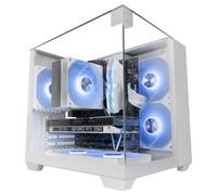 Mars Gaming Mc-visionm Compact MicroATX PC Case Triplo Vetro Temperato Doppia Camera Bianco