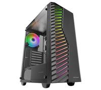 Mars Gaming MC-VOLT Custodia ATX Ventola ARGB Griglia anteriore ARGB da 120 mm Vetro temperato Nero