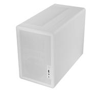 MARS GAMING MC-XPS, Case Gaming MicroATX Ultrapcompatta, Vetro Temperato + Pannelli Mesh, Ventola FRGB 120mm, Tecnologia Raffreddamento Mesh, Supporto Dual PSU ATX e SFX, Mini-Tower PC USB-C, Bianco