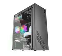 Mars Gaming MC100 Caja Semitorre ATX, Micro ATX, Mini-ITX - Panel Lateral Acrilico - Tamaño HDD 2.5", 3.5" - USB-A 3.0, USB-A