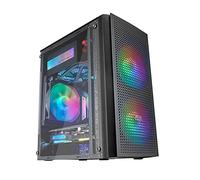 Mars Gaming MC300W, Case PC Micro ATX, Vetro Temperato, MESH Frontale, 3x Ventole FRGB, Nero
