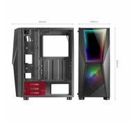 Mars Gaming MC777 Mid-Tower gaming premium - Specchio Infinity ARGB - 17 modalità luce - Raffreddamento avanzato con 2 ventole NEW