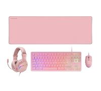 Mars Gaming MCP-RGB3P tastiera Mouse incluso USB QWERTY Portoghese Rosa