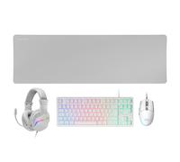 Mars Gaming MCP-RGB3W tastiera Mouse incluso USB Francese Bianco