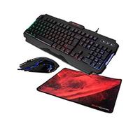Mars Gaming MCP118, pack tastiera, mouse con illuminazione RGB, include tappetino, Layout Portoghese