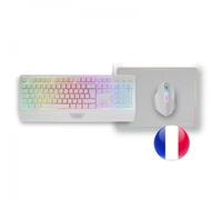 Mars Gaming MCP124W tastiera Mouse incluso USB AZERTY Francese Bianco NEW