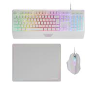 Mars Gaming MCP124W tastiera Mouse incluso USB QWERTY Portoghese Bianco