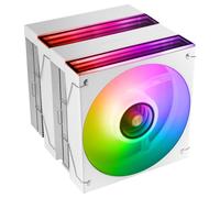 Mars Gaming MCPU-X26, Dissipatore CPU Dual Tower 350W TDP, 2x Ventole 120mm ARGB Infinity Mirror, 6 Heatpipes HCT, Nucleo in Rame, Cuscinetti FDB, Modalità Silenziosa, Intel LGA e AMD, Bianco