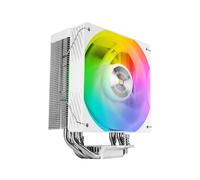 Mars Gaming MCPU-X4ARGB, Dissipatore CPU 220W TDP, 4x Heatpipes HCT Nuova Generazione, Ventola PWM SI Extreme-Silent ARGB 120mm, Nucleo in Rame Iperbilanciato, Compatibilità Intel e AMD, Bianco