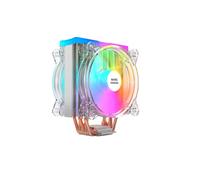 Mars Gaming MCPU66, Dissipatore CPU Triplo ARGB. 6 Heatpipes HCT, TDP 220W, 2x Ventole 120mm, Trasparenti