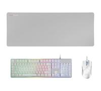 Mars Gaming Pack 3 en 1 de Teclado Tecnologia Hibrida H-Mech, Antighosting USB RGB + Raton 10000dpi USB RGB + Alfombrilla 800x3
