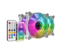 Mars Gaming MF-3DKIT Bianco, Kit 3 Ventole ARGB 360° 12cm, Specchio Infinito 3D