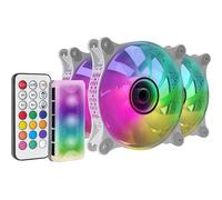 Mars Gaming MF-3DKIT White, Kit 3 Ventole ARGB 360? da 12cm, Specchio Infinito 3