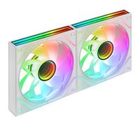 MARSGAMING MF-3A, Kit 3x Ventole FDB Ultra Silenziose 120mm, Illuminazione ARGB Rainbow 360° Senza Cornice, Ventole 3in1 Compatibilità Completa, Doppio Connettore Maschio + Femmina, Nero